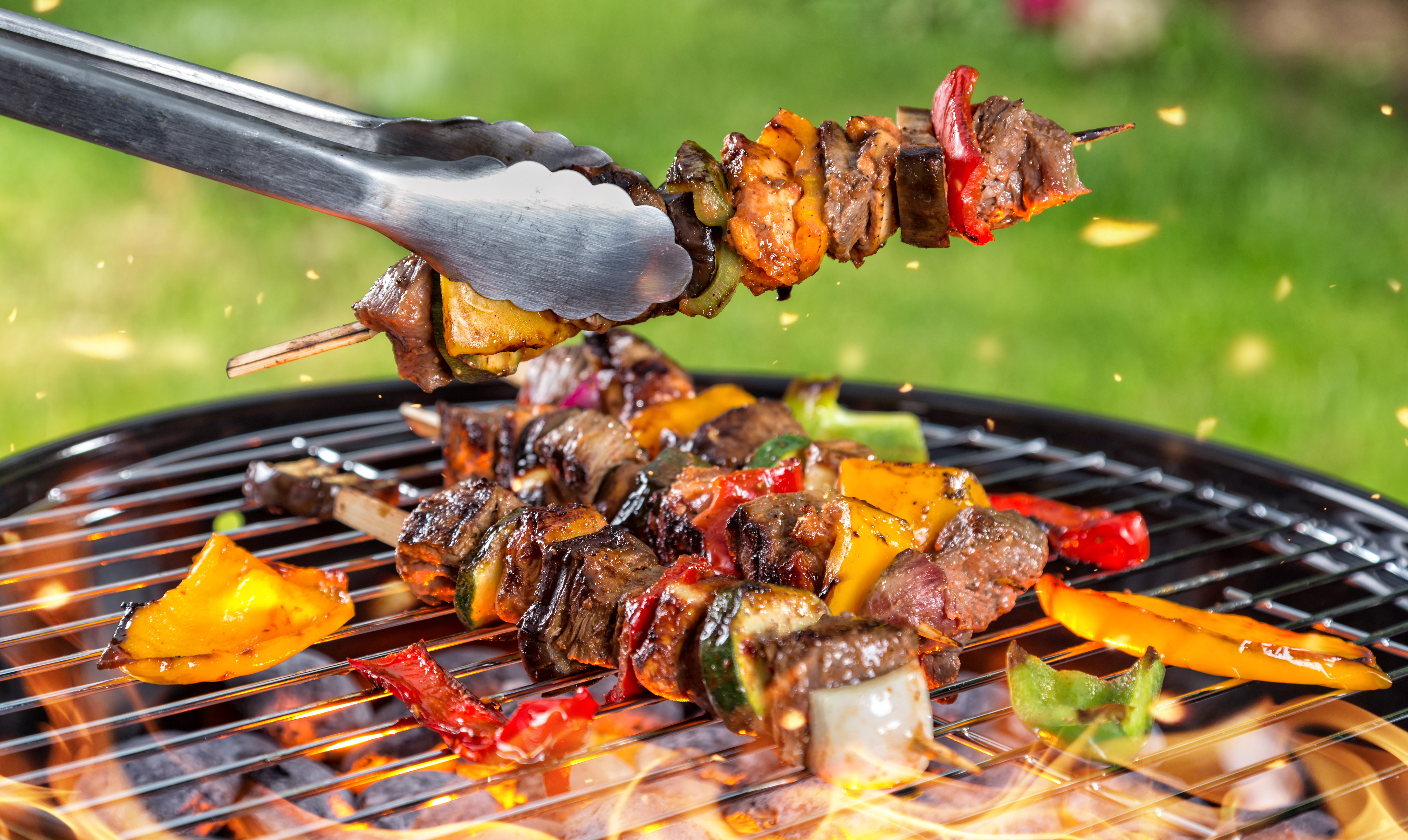 Colorful roasted vegetable skewers for healthy summer grilling
