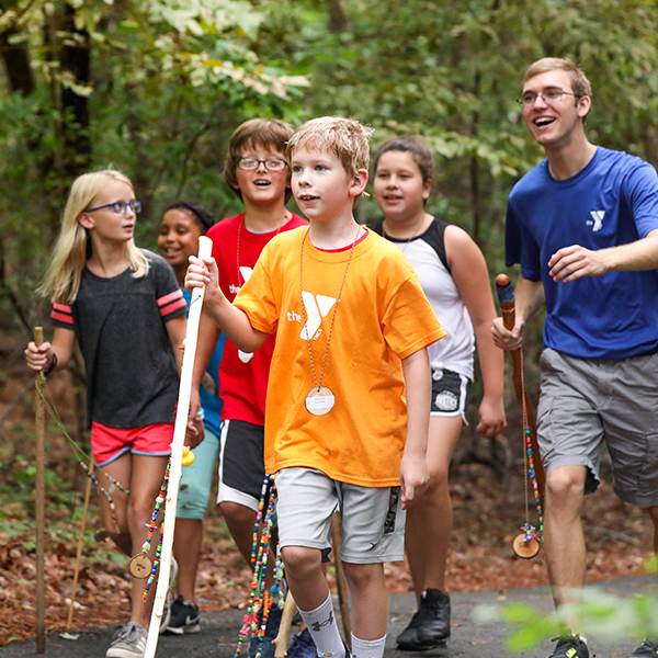 Group of kids at day camp