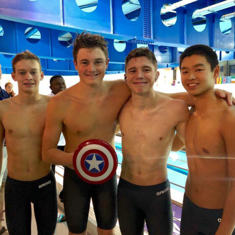Four swimmers from YMCA swim team