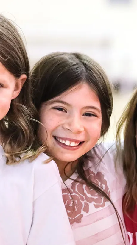 three happy girls at YMCA After School
