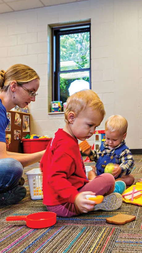 Kids enjoying playtime in the Kid Zone