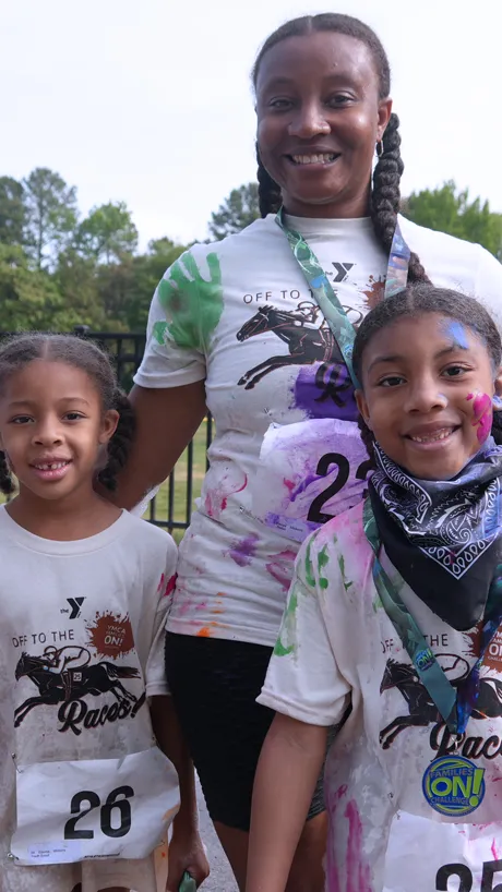 Family posing after FamiliesOn! finish