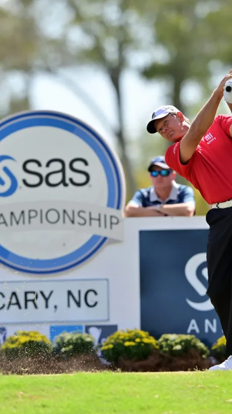 Golfer takes a swing at the annual SAS Championship, benefiting YMCA school programs