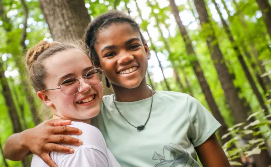 Two girls at day camp