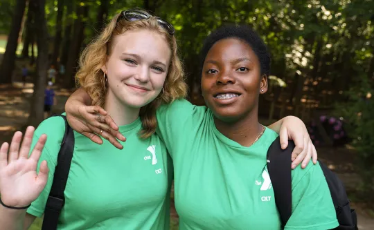 Two girls training to be counselors