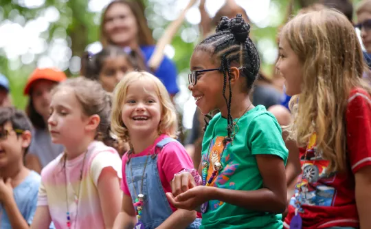 Group of kids at day camp