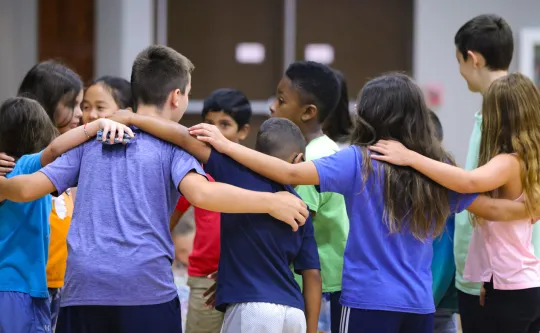 Group of kids at day camp