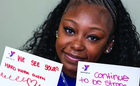 Lightner Y Achievers volunteer