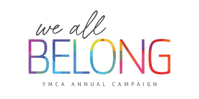 graphic for ymca annual campaign: we all belong