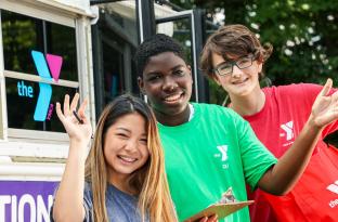 group of teens celebrating together