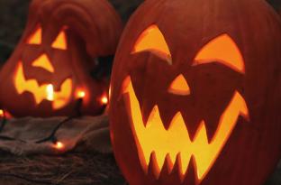 Carved jack-o-lanterns