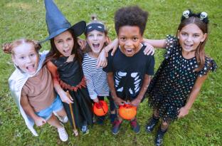 Kids in costumes