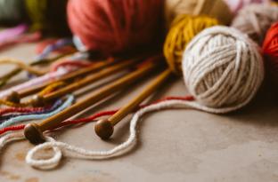 Yarn and knitting needles