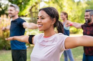 Outdoor group fitness at the YMCA