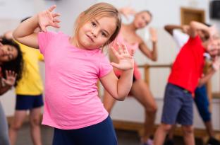 Kids in a dance class