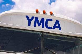 Front of a YMCA bus