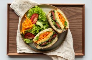 Lunch plate with greenery