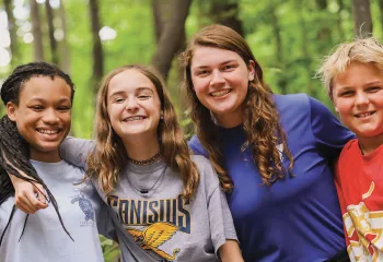group of teens at day camp