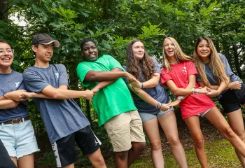 group of teens celebrating together