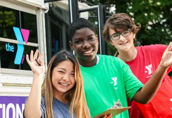group of teens celebrating together
