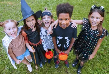 Kids in costumes