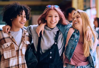 Group of teens walking together