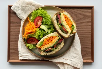 Lunch plate with greenery