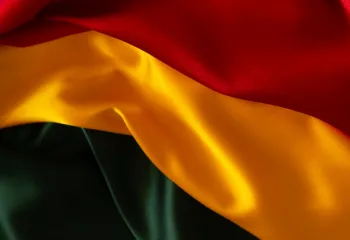 red yellow green silk flag