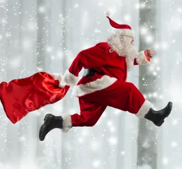 Santa jogging