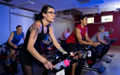Cycling class at the YMCA