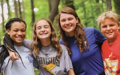 group of teens at day camp