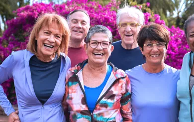 group of adults on a social outing
