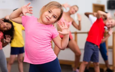 Kids in a dance class