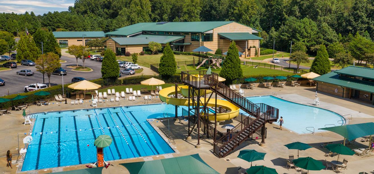 Drone photo of Kraft Family Y facility