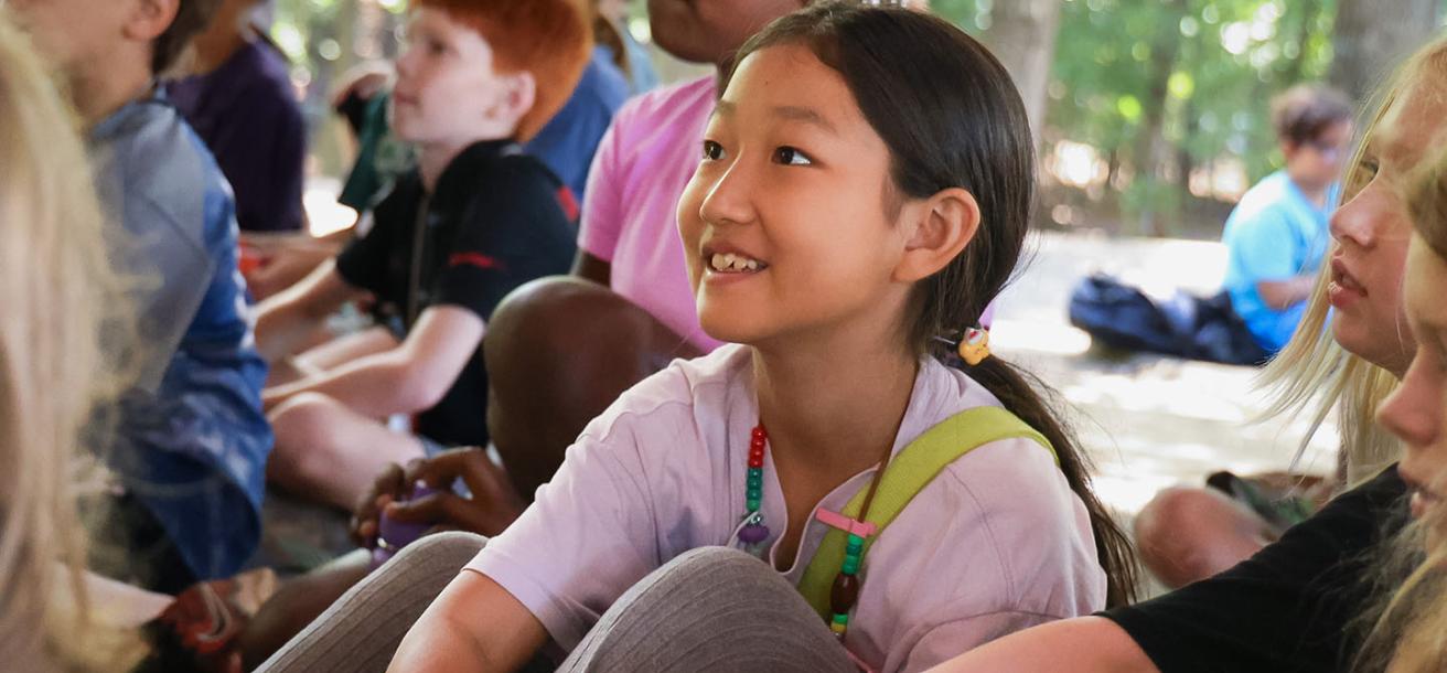 Group of kids enjoying assembly time