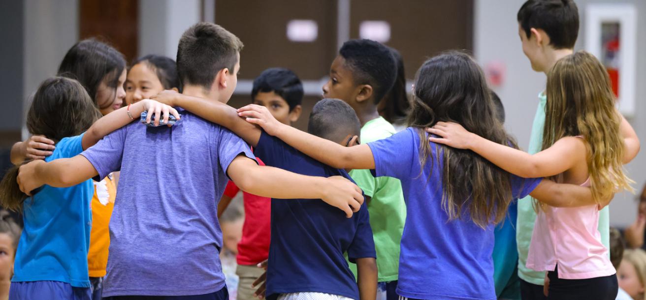 Group of kids at day camp