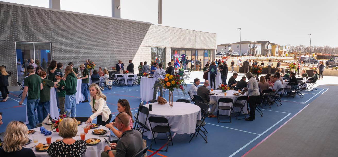 Group of attendees at the Chatham Park YMCA Ribbon-Cutting (March 2025)