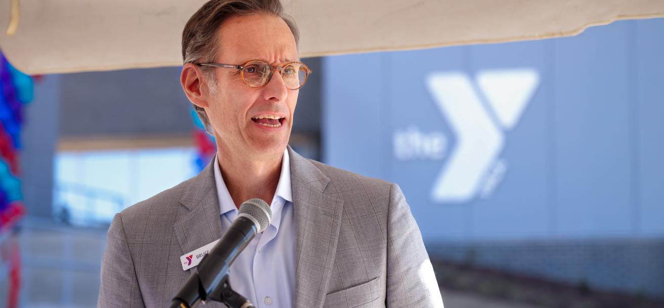 YMCA of the Triangle CEO Bruce Ham at the Chatham Park YMCA Ribbon-Cutting (March 2025)