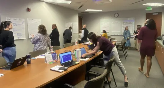 YMCA completing Family Experience Project brainstorming