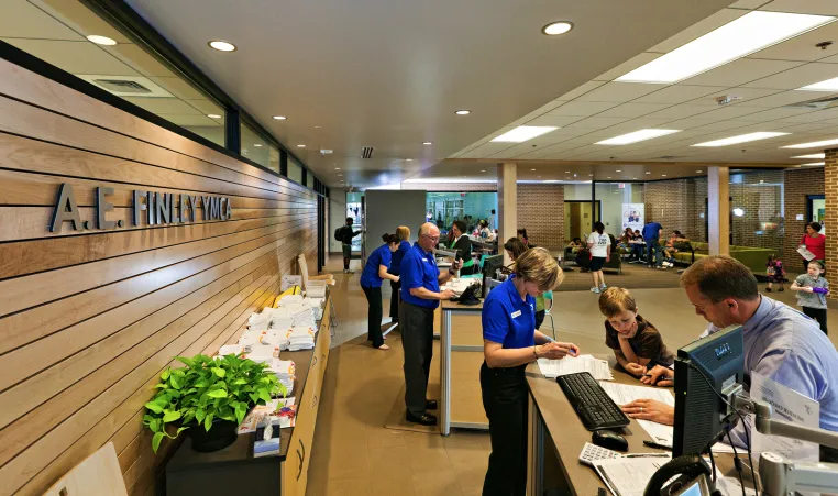 A.E. Finley YMCA membership services desks