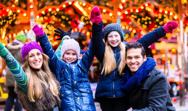 winter family scene