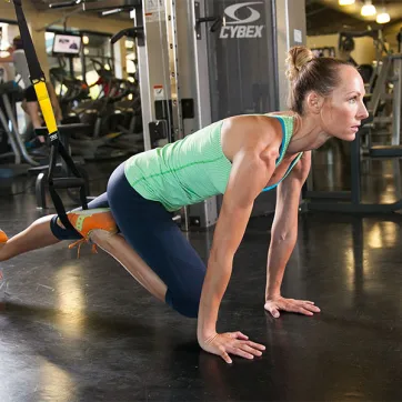 Woman doing trx