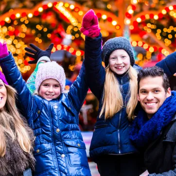 winter family scene