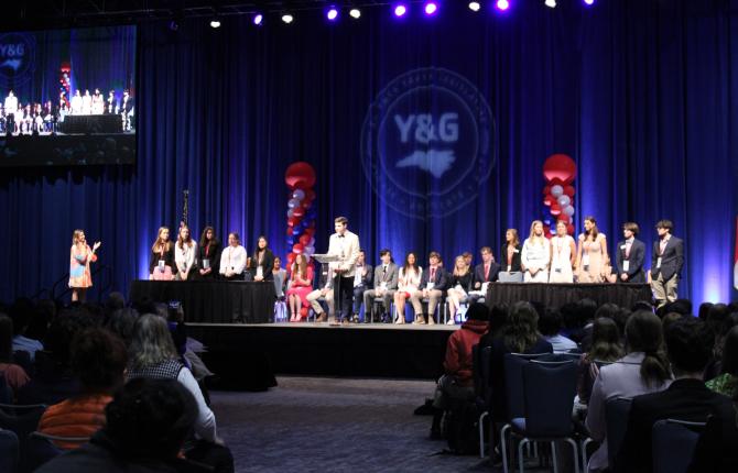 Teens on stage