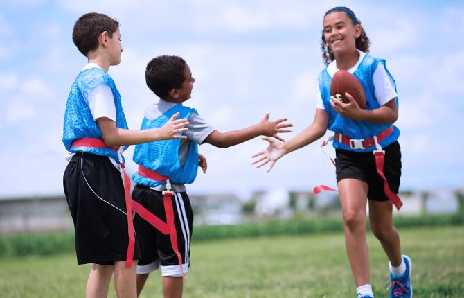 team handshakes after the game