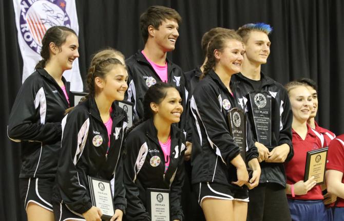 Super Skippers award winners on the podium