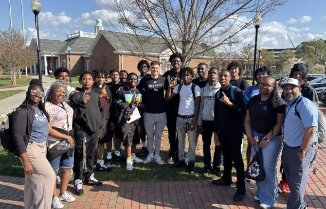 Group of Lightner Y Achievers students on their annual college tour.